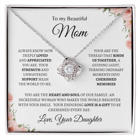 My Beautiful Mom | Heart & Soul | Love Knot Necklace
