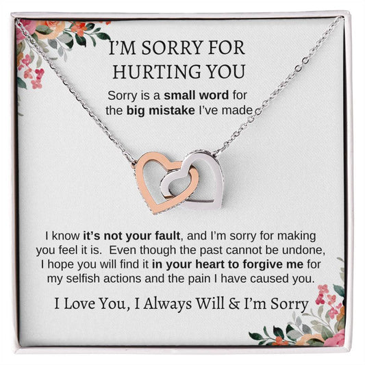 I'm Sorry | Please Forgive Me | Interlocking Hearts Necklace