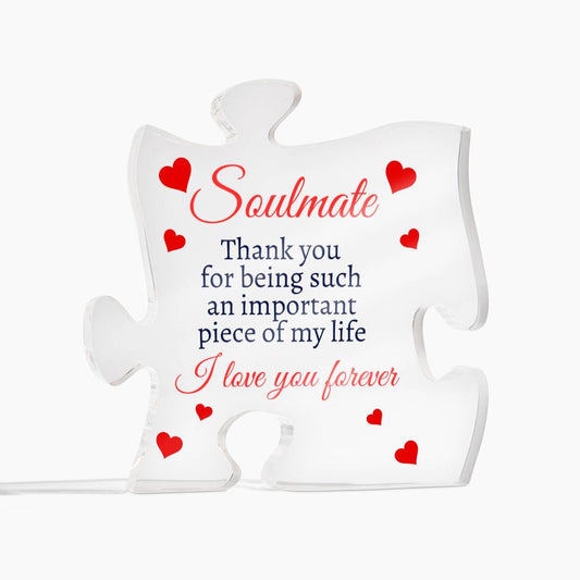 Soulmate  | My Important Piece | Acrylic Puzzle Plaque