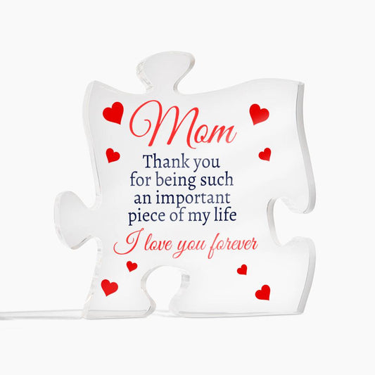 Mom | Love You Forever | Acrylic Puzzle Plaque