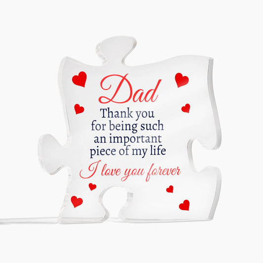 Dad | Love You Forever | Acrylic Puzzle Plaque