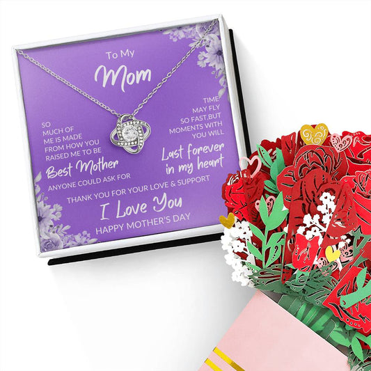 Best Mother | Happy Mother's Day | Love Knot & Flower Bouquet